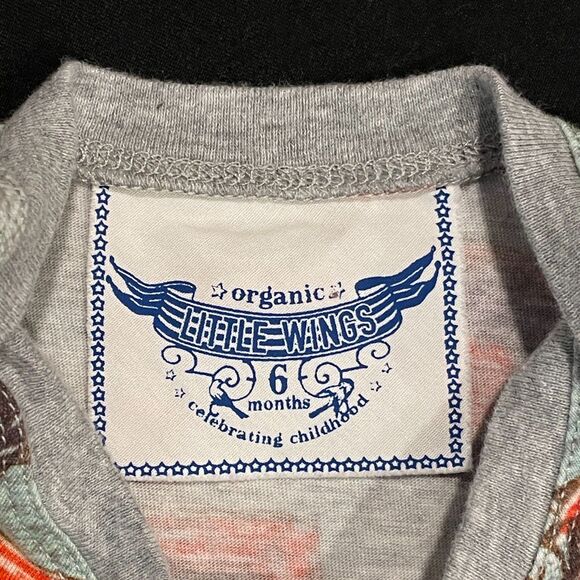~ 6mo Tractor Onesie Organic Little Wings Farm Farmer Stretch Baby Short Sleeves - Picture 4 of 13